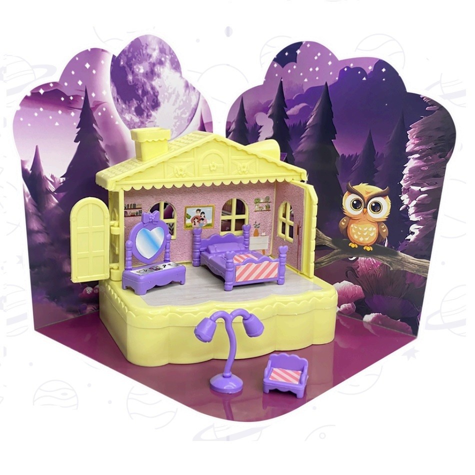 Porta-joias - A Casinha dos Sonhos -  QUARTO - É linda, divertida e se transforma em um porta-joias encantador.