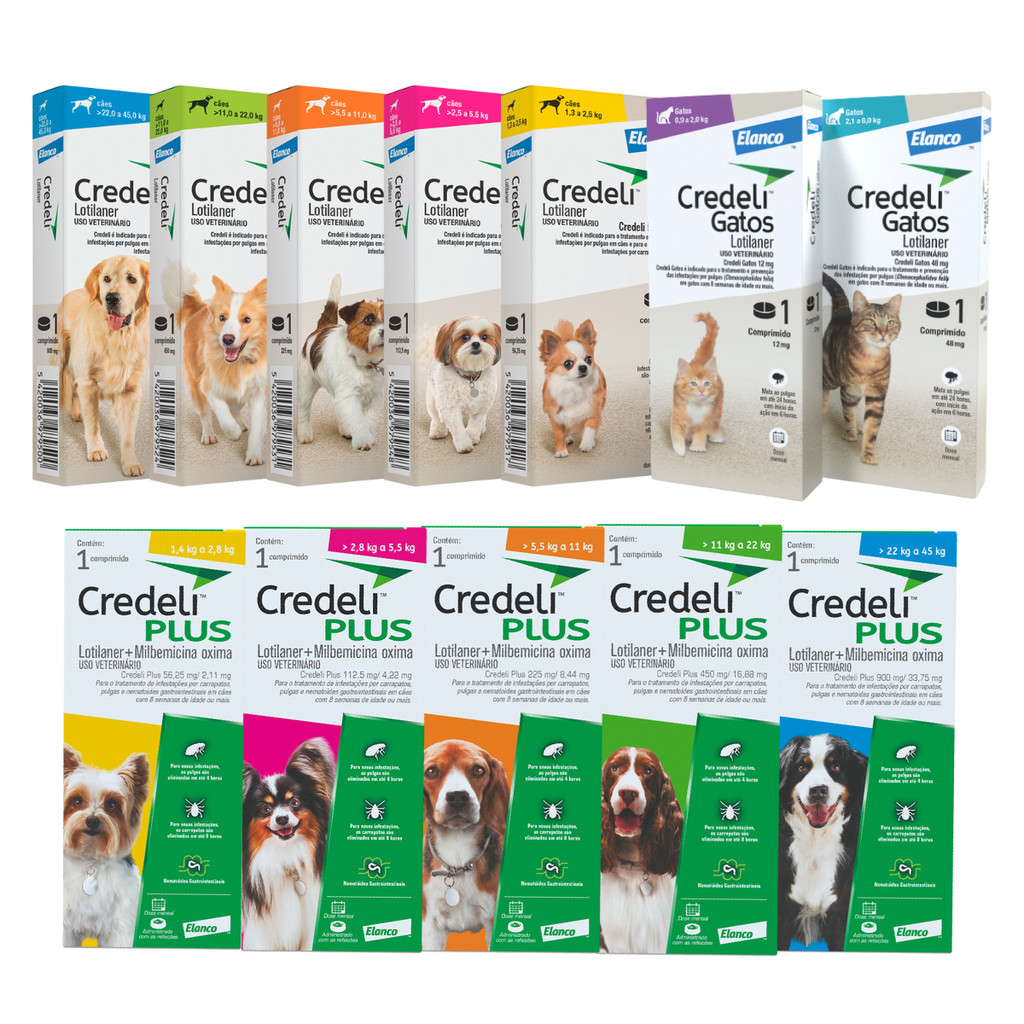 Credeli Cães e Gatos - Antipulgas e Carrapatos Original Elanco - Todas Apresentações em Oferta na Shopee