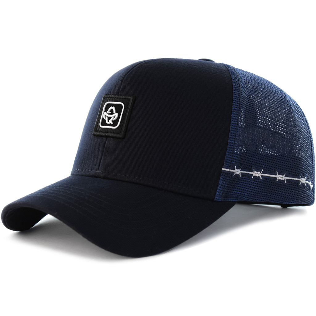Boné Sacudido's - Logo Estilizado - Sarja Azul Marinho - 6 Gomos