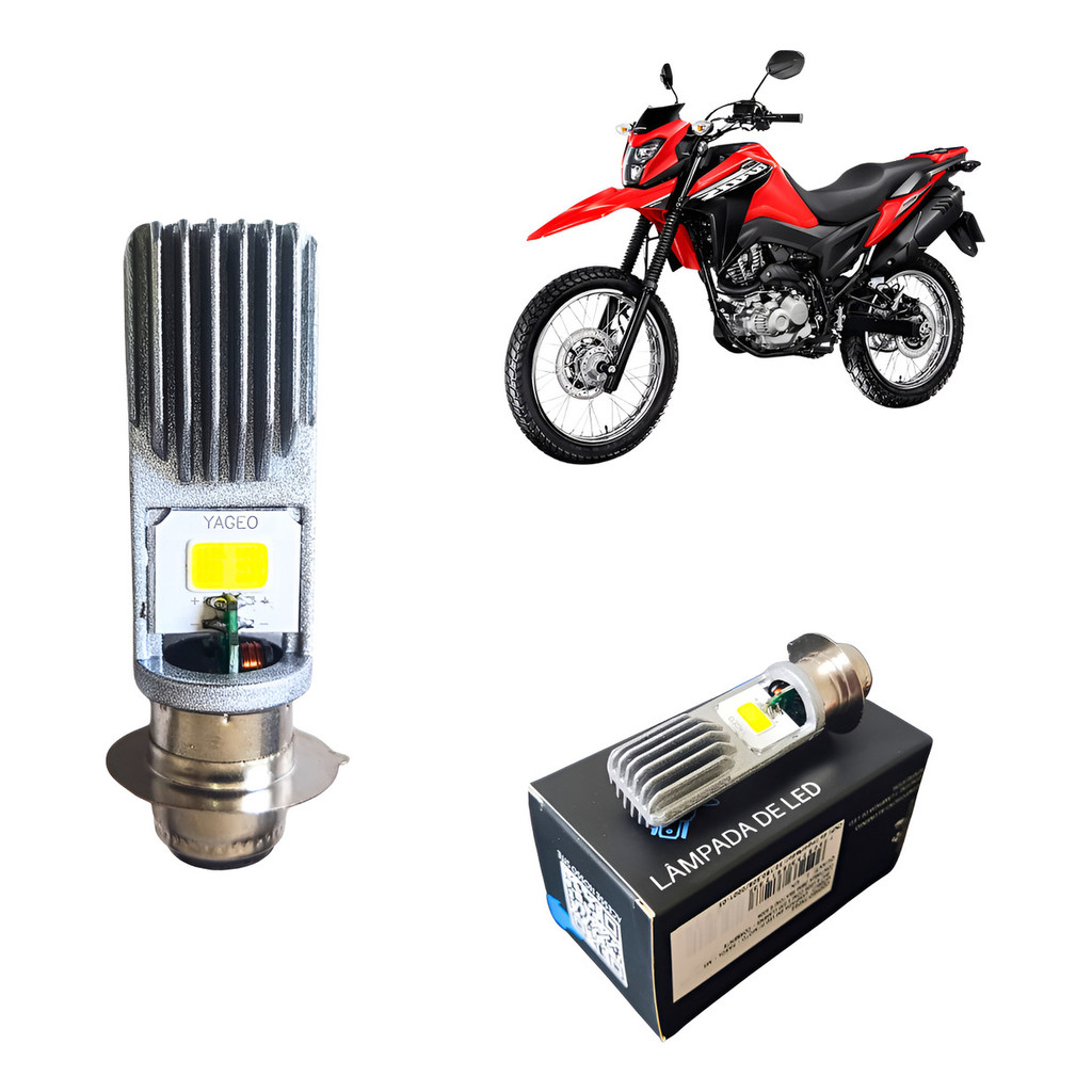 Lâmpada Led M5 Farol Moto Bros 125 150 Super Branca 6500k em Oferta na Shopee