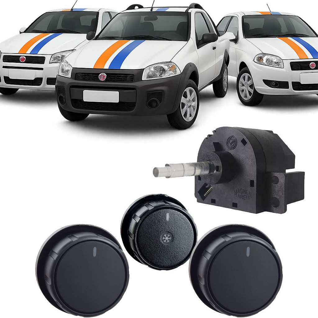 Kit 4 Peças Comando Ar Condicionado Fiat Palio Siena Strada 2004 a 2017 5H4940100