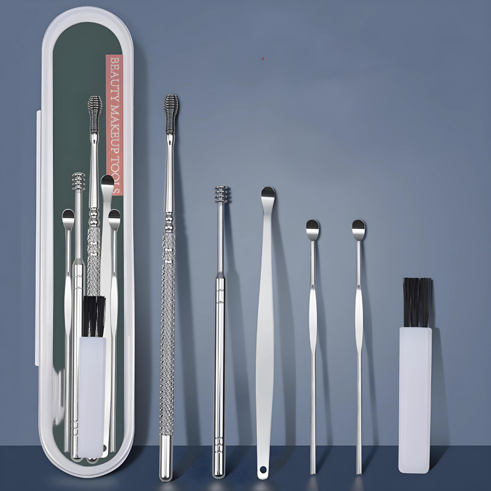 Kit 6 Limpeza De Cera, Removedor De Cera De Ouvido, Limpador De Ouvido Prata em Oferta na Shopee