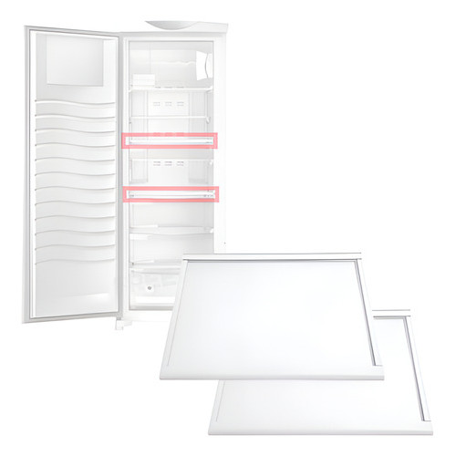 Par 2x Prateleiras Vidro Freezer Brastemp Bve28 Bvr28 Original Nfe Envio Imediato