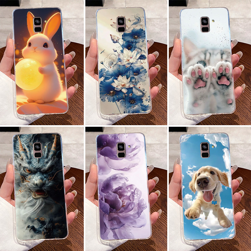 Invólucro Para Samsung Galaxy A8 + (A8 Plus) A730F/A8 (2018) A530F Luxo Dragão Bonito Legal Meninos Meninas Silicone Mac