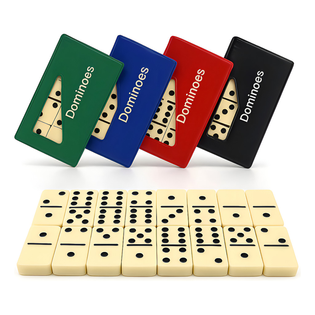 Dominó Profissional Luxo 28 Peças em Osso com Estojo