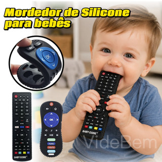 Mordedor de Silicone Controle Remoto para Bebês - Alívio Dentes Anti Stress Brinquedo Sen…
