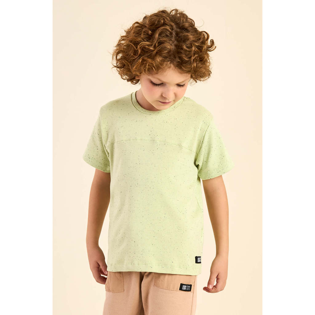 Camiseta Infantil Menino Recortes Colorittá Verde