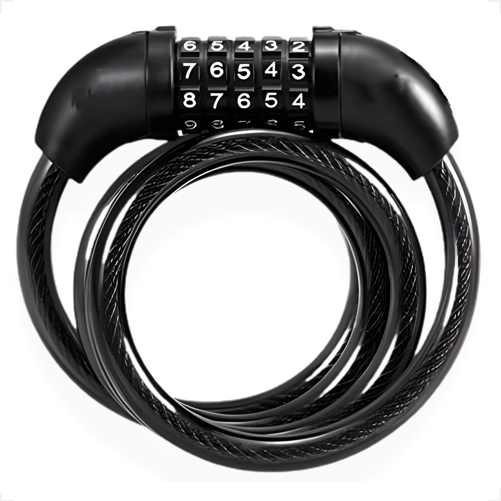 CADEADO ESPIRAL 12X1500 SEGREDO 5 DIGITOS P/ BIKE BICICLETA