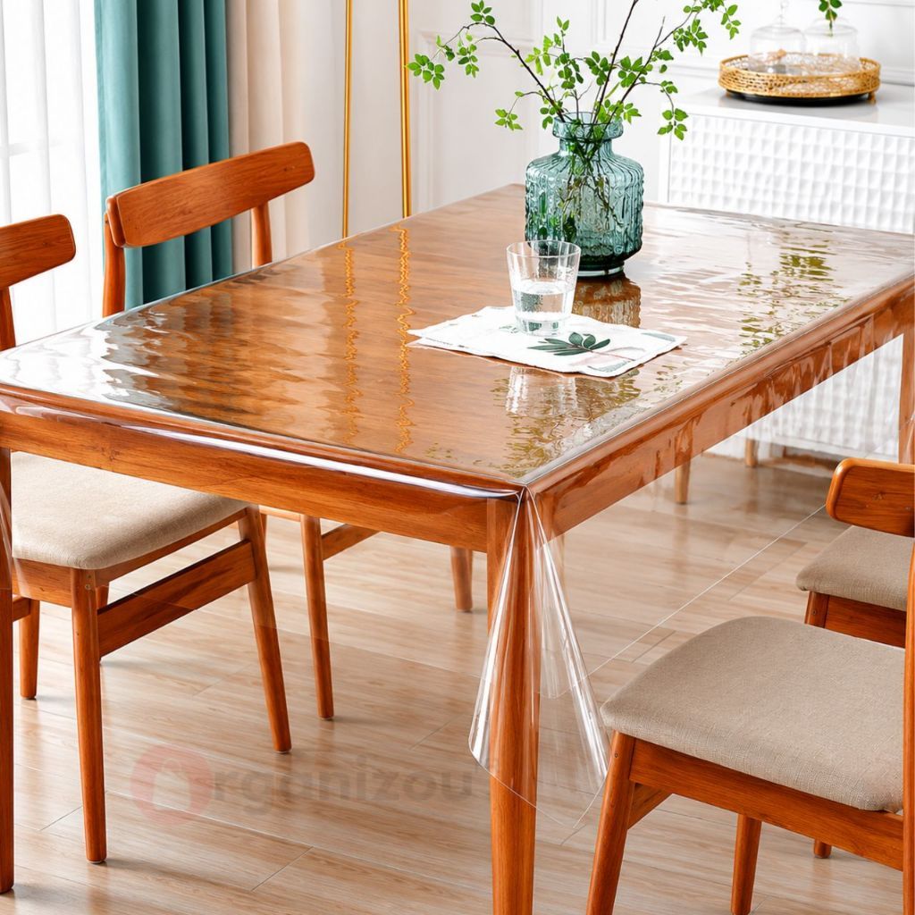 Toalha De Mesa Plastico Transparente Impermeáve Térmica 4 6 8 e 10 Lugares