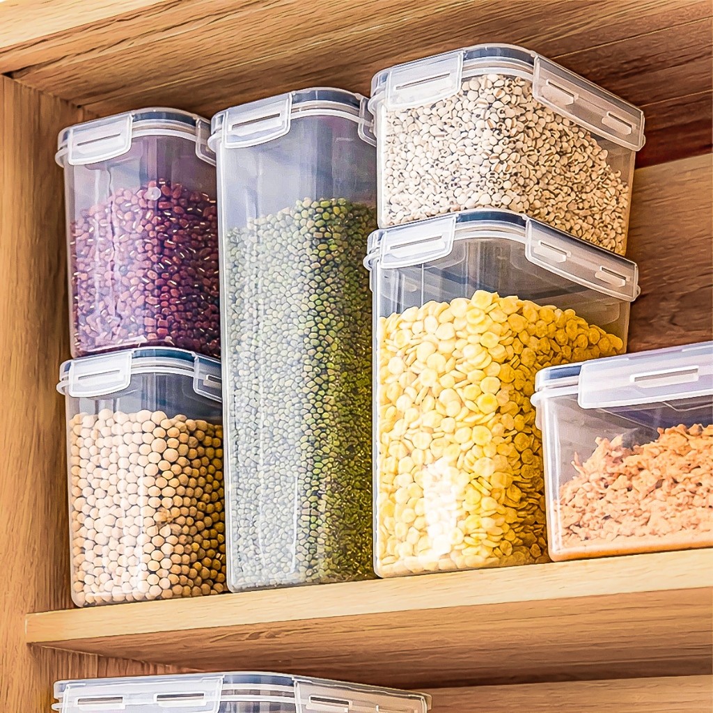 7 Recipientes Organizadores - Antivazamento e Empilháveis | Cozinha, Alimentos e Marmita