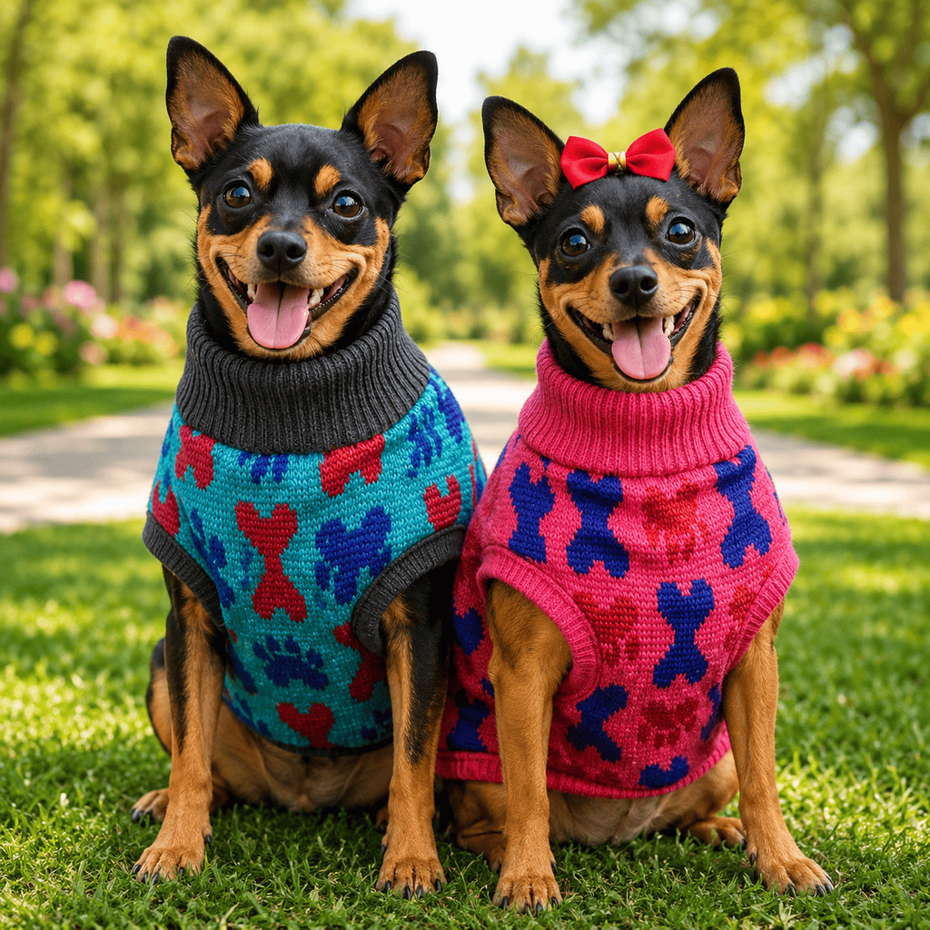 Kit 2 Roupas Tricô Lã Para Cachorro E Gato Inverno Pet Quentinha Confortável Cores Sortidas