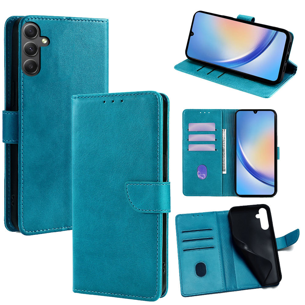 Capa Carteira Para Samsung Galaxy A57 A37 A27 A08 A07 A17 A26 A36 A56 A06 A16 5G De Couro Flip Com Compartimentos Cartão