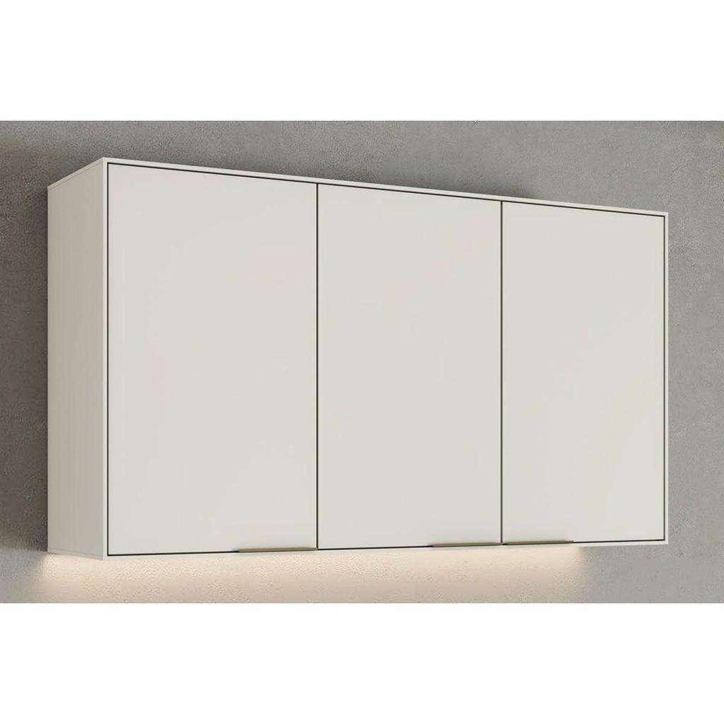 Armário Aéreo Cozinha Henn Fineze 3 Portas 120cm Areia