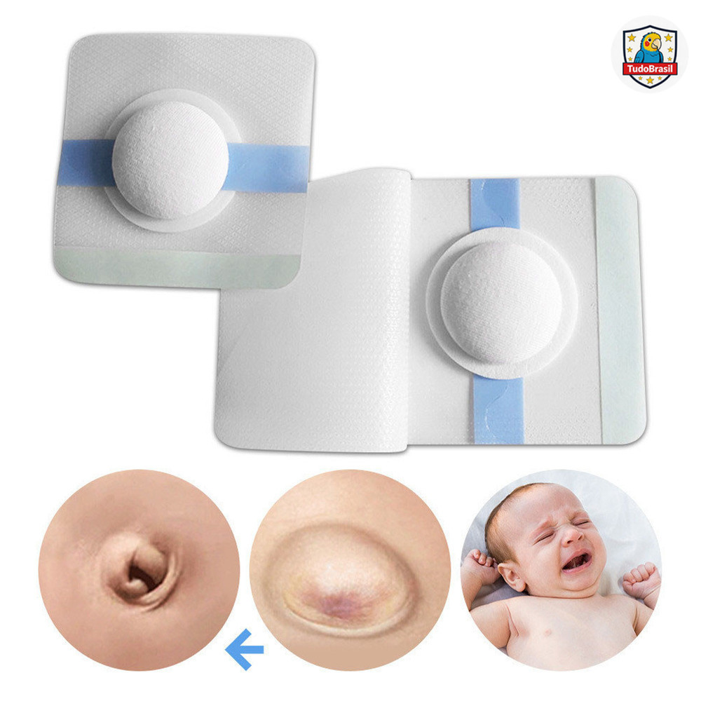 Remendo para Hérnia Umbilical Infantil – 3/6/9 Unidades, Descartável, com Suporte Adesivo e Material 