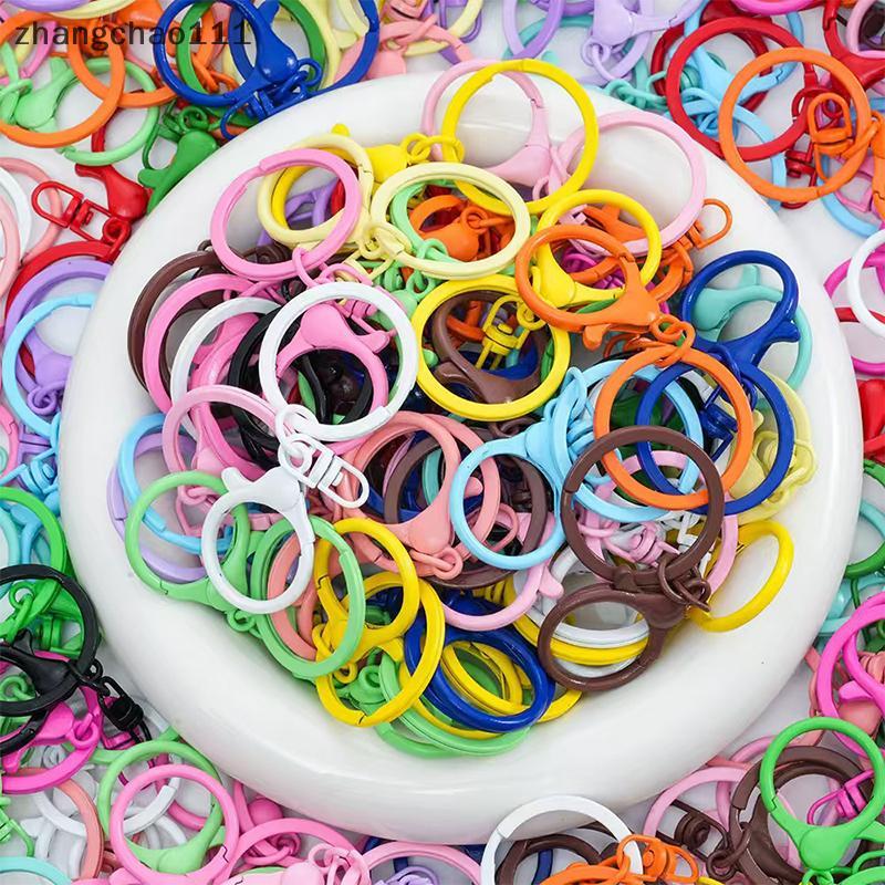 [Z] 10 Peças Chaveiro Multicolorido Com Fecho Lagosta , Ganchos Bule Ajustável Para Fazer , Bolsas DIY , Gancho De Bonec