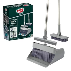 Multiclean Pró 4 em 1 Vassoura Pá Esfregão Rodo e Escova para Limpeza Flash Limp MOP5964