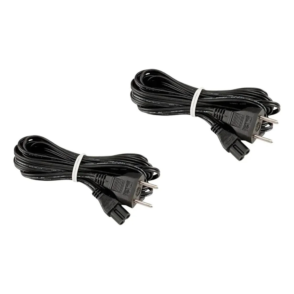 Kit 2 Cabos Tipo 8 Para Soundbar Samsung LG