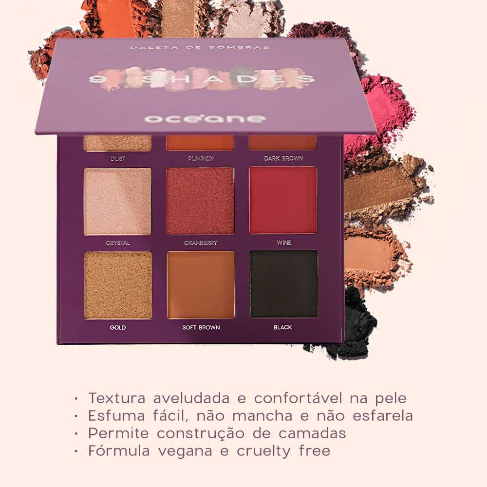 Paleta de Sombras - 9 Shades Océane Purple 25g