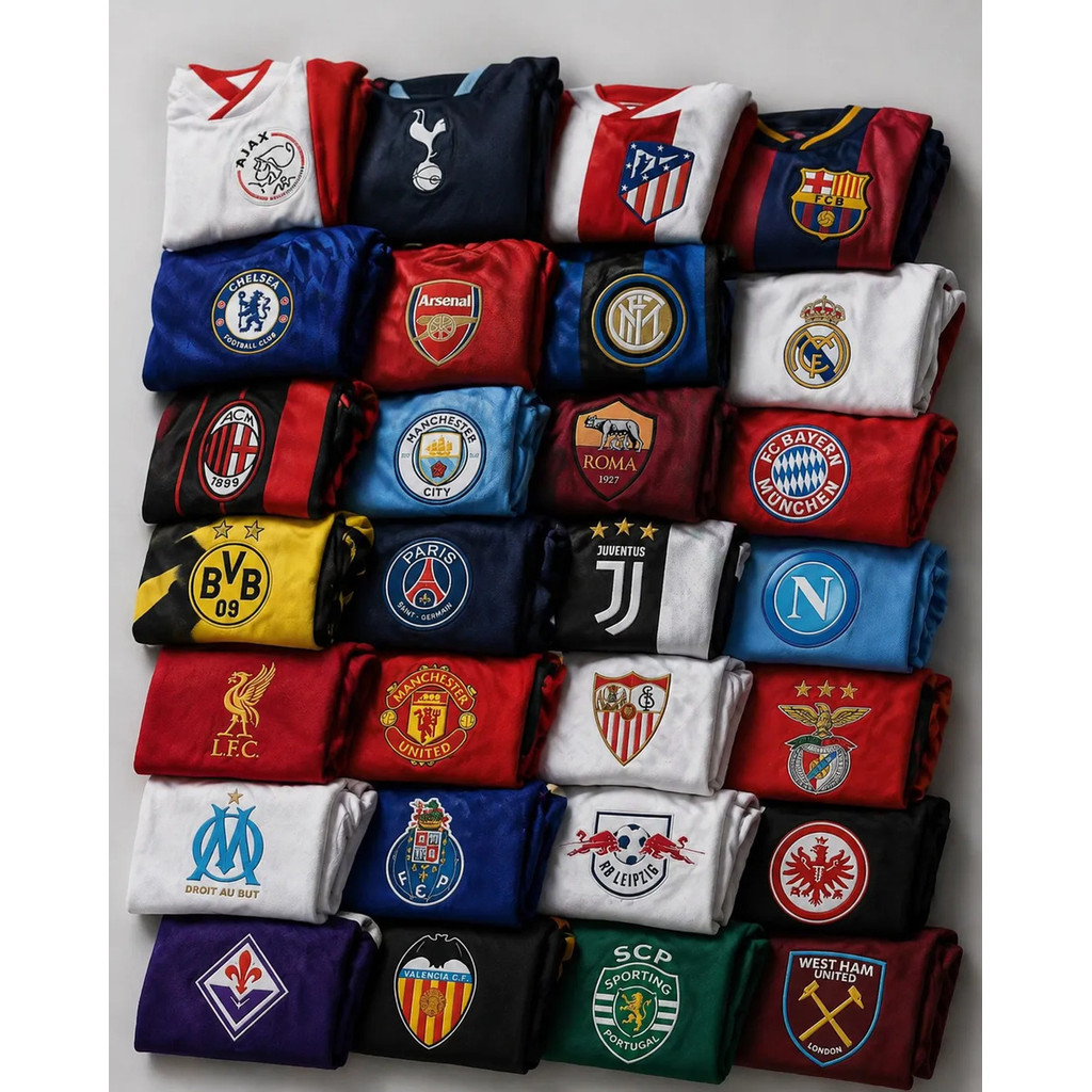 Kit 8 Camisa De Futebol Atuais Europeus E Seleções