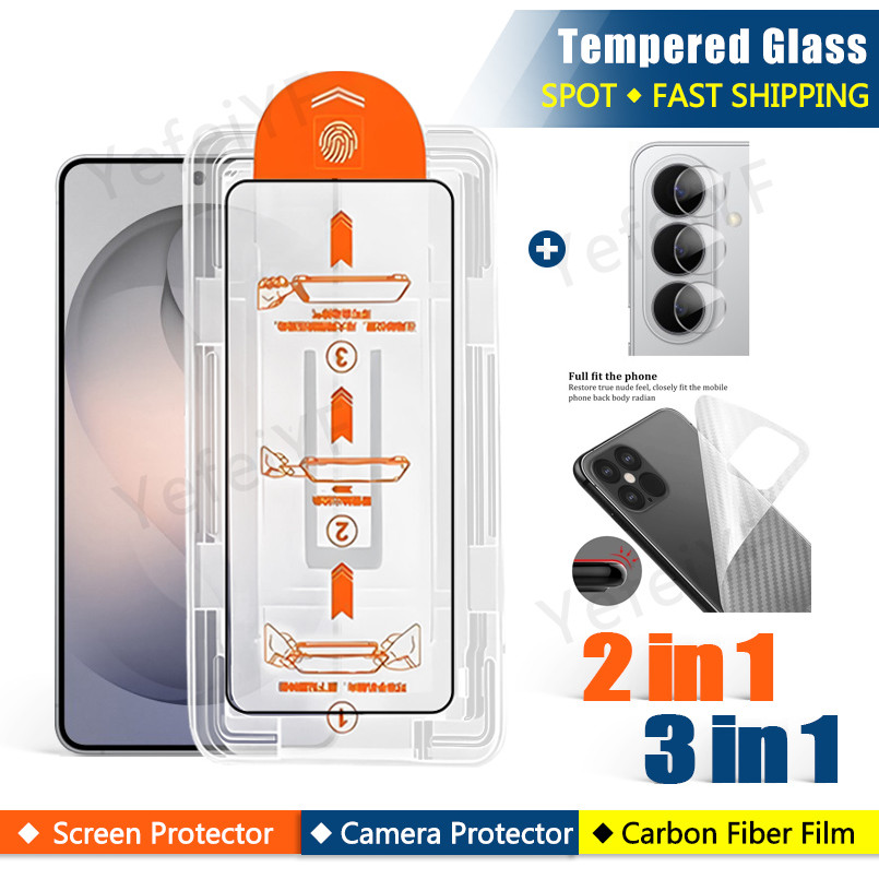 Protetor De Tela De Vidro Temperado Samsung S26 Plus Para Galaxy S26 S25 S24 S23 S22 S21 FE Ultra Edge 5G Filme Fácil De