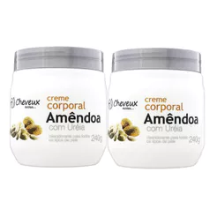 Kit 2 Creme para Mãos e Corpo Cheveux Amêndoas com Uréia 240g