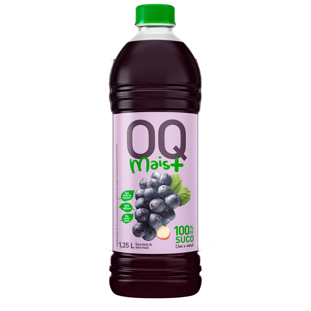 OQ Suco Mais+ Uva e Maçã Integral Pet 900ml