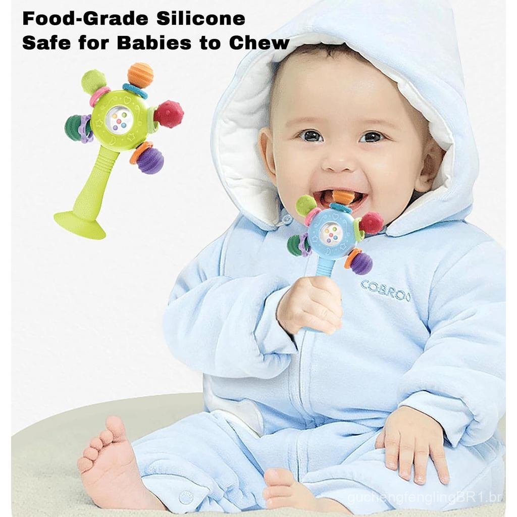 Mordedores para Bebês de 0 a 3, 6, 9, 12, 18 Meses, Chocalhos para Bebês, Brinquedos Sensoriais para Bebês de 0-6, 6-12 