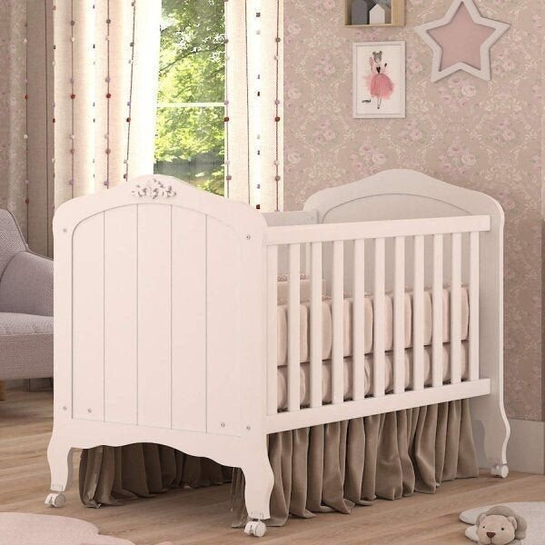 Berço Mini Cama Alegria Espresso Móveis Branco Branco