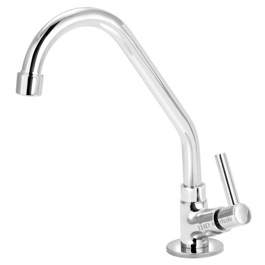 Torneira De Cozinha Mesa Metal Bica Movel Luxo 1/4v Agua Quente Fria Gourmet