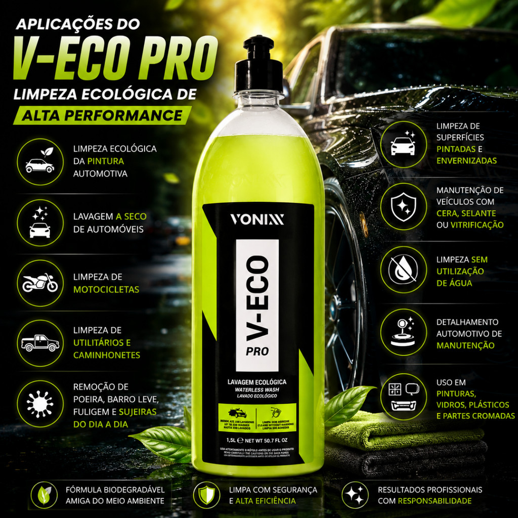 V-Eco Pro Lava a Seco Concentrado 1,5L Vonixx — imagem 2 de 2