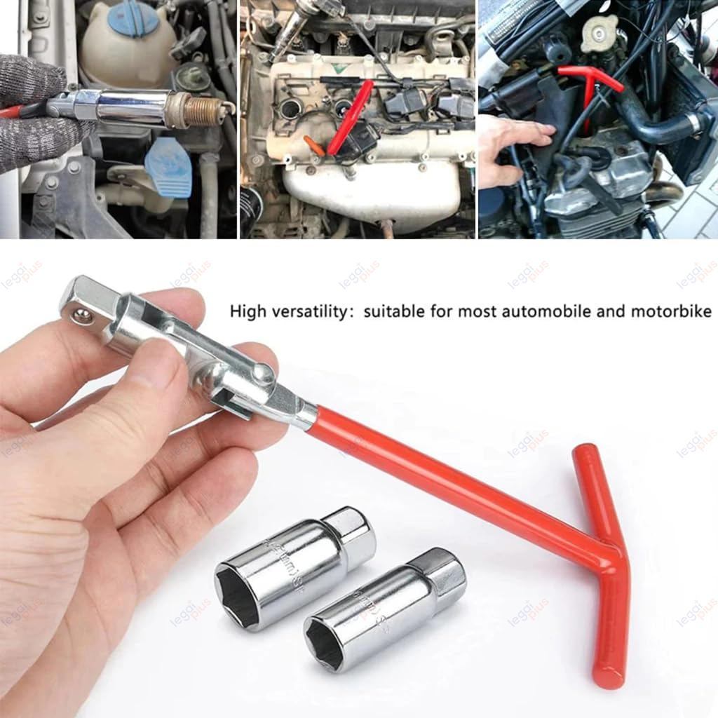 Chave de Velas Articulada 16mm e 21mm para Carros e Motos – Troca Fácil de Velas de Ignição