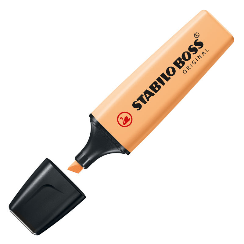 Pincel marca texto Boss Pastel Laranja Palha 70/125 Stabilo