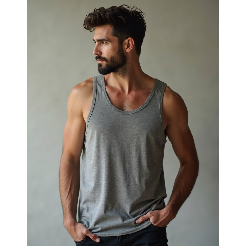 Regata Masculina 100% Algodão Premium Básicas Lisas Casuais