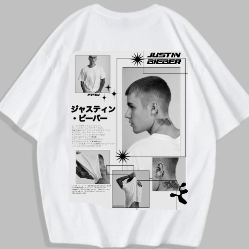 Camiseta Pop Oversized Unissex T-shirt Justin Bieber 1994 Streetwear Style Fã Bieber