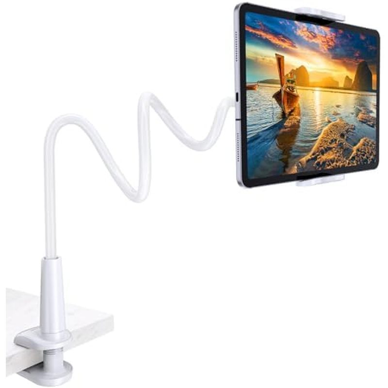 Tryone Gooseneck Tablet Titular Suporte Para Cama Ajustável Braço Flexível Tablets Montagem Braçadeira Na Mesa Compatíve