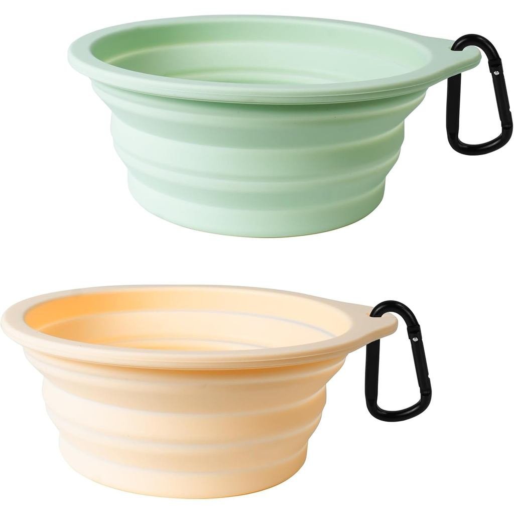 PetBonus Conjunto de 2 Tigelas de Silicone Dobráveis para Cães, Livres de BPA, Laváveis na Máquina de Lavar Louça, Tigel