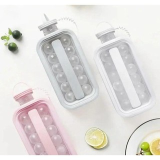 Garrafa Forma De Gelo 2 Em 1 Silicone 1400ML Faz 17 Esferas Drinks Bebidas MSFILM