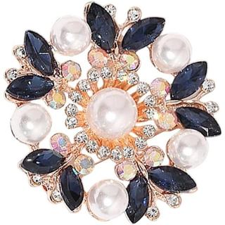 Broche de Pérolas e Cristais Elegante, Clipe Multiuso para Lenço, Joias em Estilo Coreano para Ela em Ocasiões Especiais