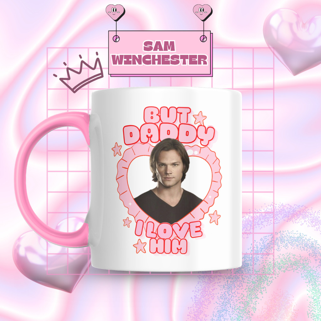 Caneca Xicara Porcelana 325ml Sam Winchester Supernatural Fã Personalizada Presente Decoração Casa