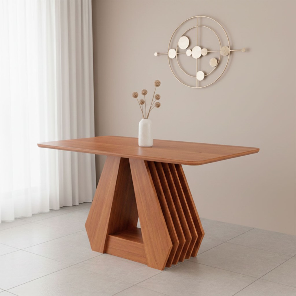 Mesa de Madeira Agata 130 Cm Cinamomo - Cimol