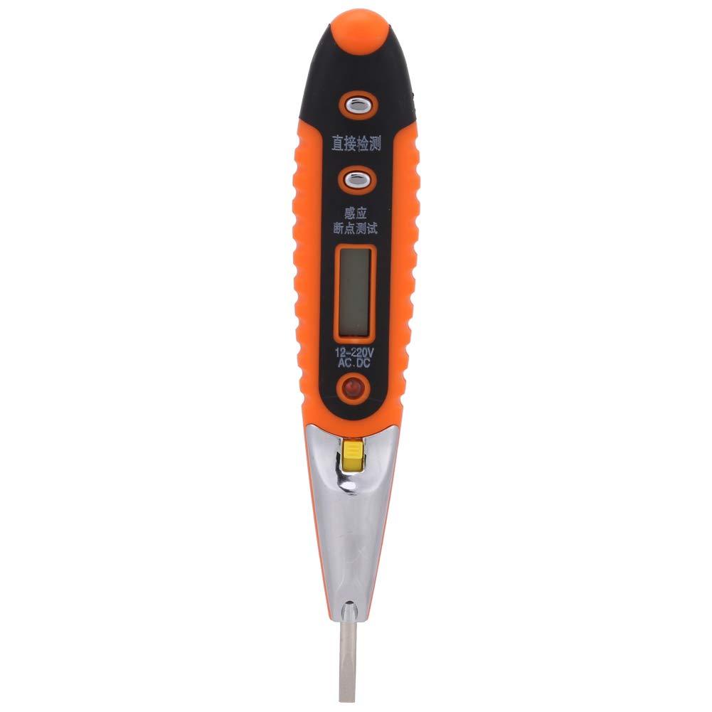 Caneta Testadora de Voltagem, Caneta Testadora de Voltagem Digital 12V-220V DC & AC, Detector de Voltagem com Indução In