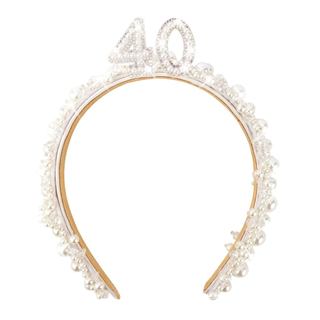 Tiara de Aniversário de 40 Anos para Mulheres, Coroa de Aniversário de 40 Anos para Vestido de Aniversário de 40 Anos pa