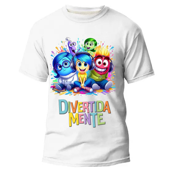 Camiseta Divertidamente Camisa Estampada Unissex 100% Algodão Confortável Blusa Feminina Masculina Basica Envio Rapido