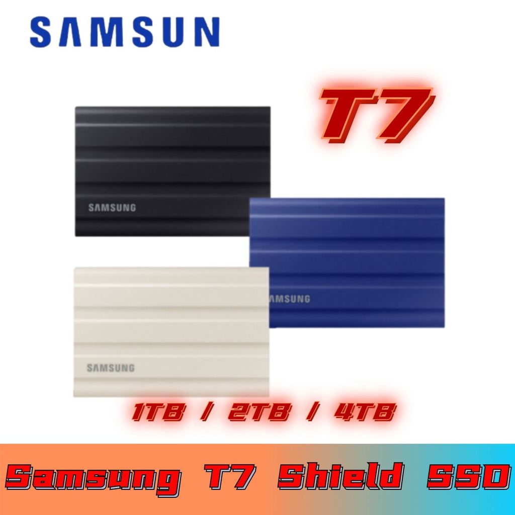 Samsung T7 Escudo 1TB/2TB/4TB Memória SSD Externa-Alta Velocidade Mbit/s Poeira
