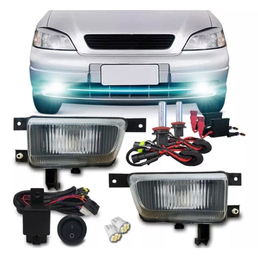 Kit Farol Milha Astra Hatch Sedan 98 99 00 01 02 + Kit Xênon 8000k