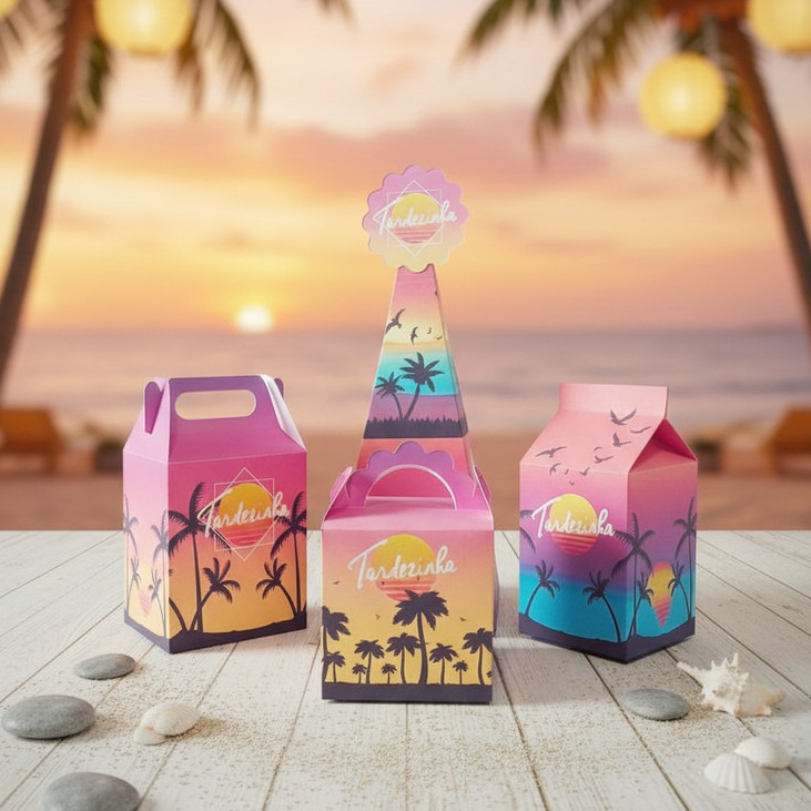 Kit festa  - Caixinhas p/ Decoração e Lembrancinha Festa infantil- TEMA TARDEZINHA
