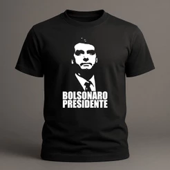 Camiseta masculina Presidente Bolsonaro camisa masculina blusa masculina 100%ALGODÃO blusa premium