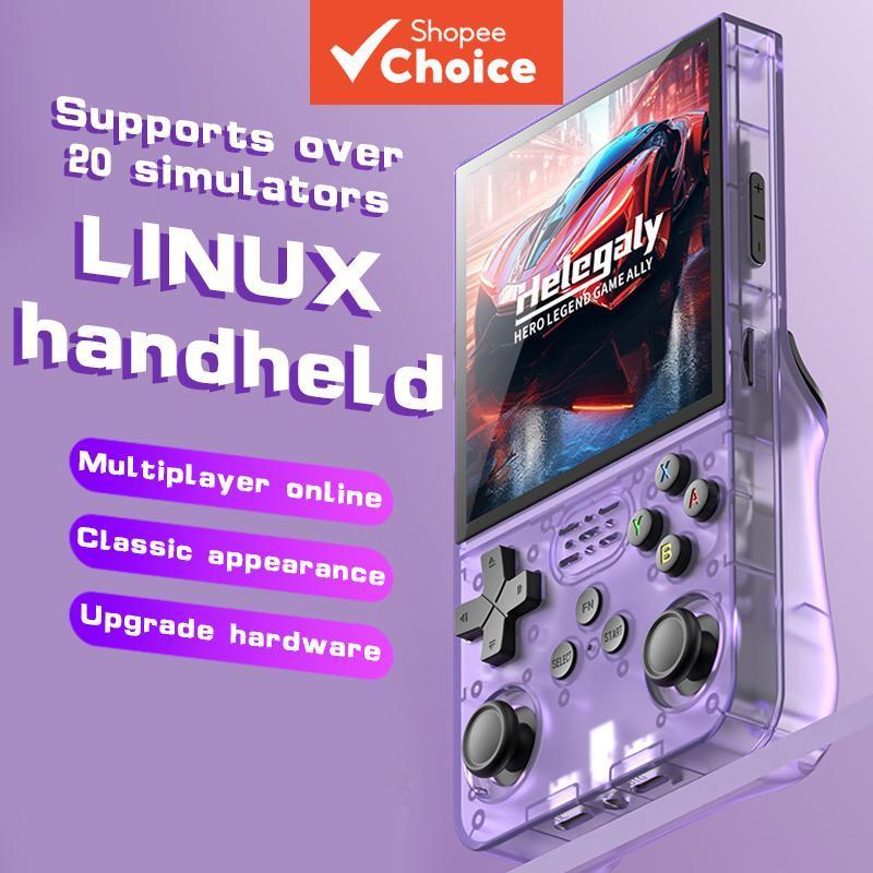 Console de videogame portátil retrô de 3,5 polegadas com tela IPS, console de emulador portátil para bolso, presente