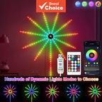 AXUS RGBIC Fita LED Luz de Fogos de Artifício, Controle por Aplicativo Bluetooth, USB 5V, Efeito Neon, Sincronização com