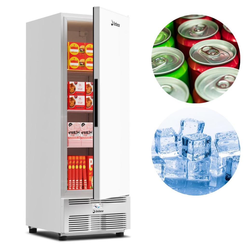 Freezer Vertical 594 Litros Tripla Ação Porta Cega Branca EVZ21 Max Imbera